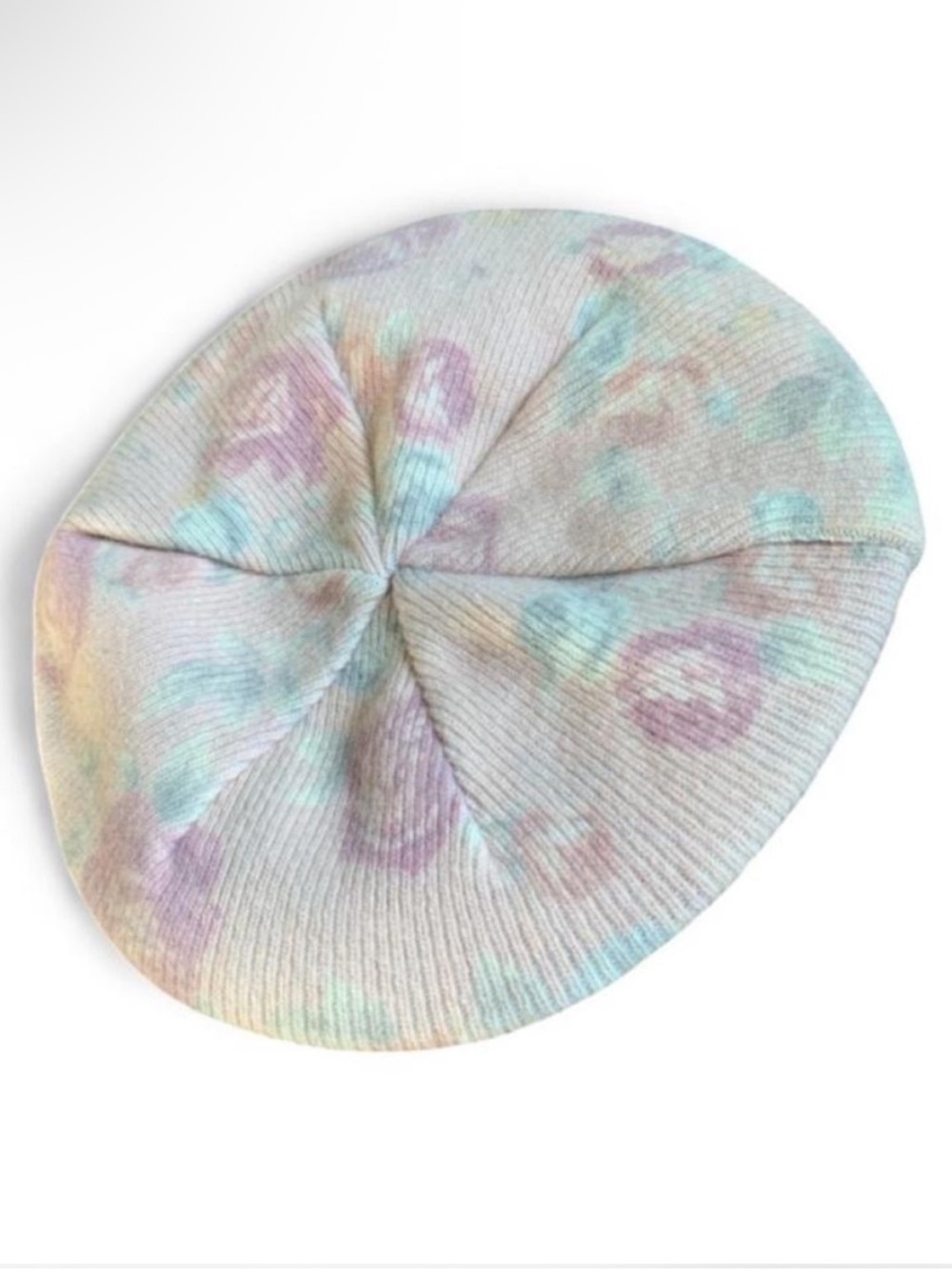Beret Angora Wool Pastel Florals Vintage 90s Made in Italy Fall Winter